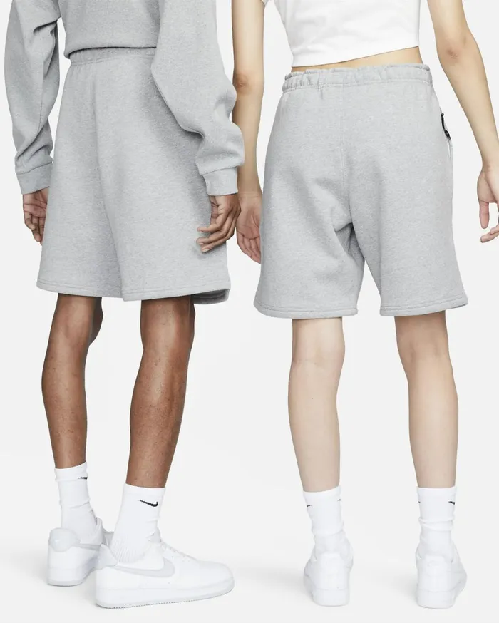 Shorts MenWomen Nike Solo Swoosh Dark Grey Heatherwhite