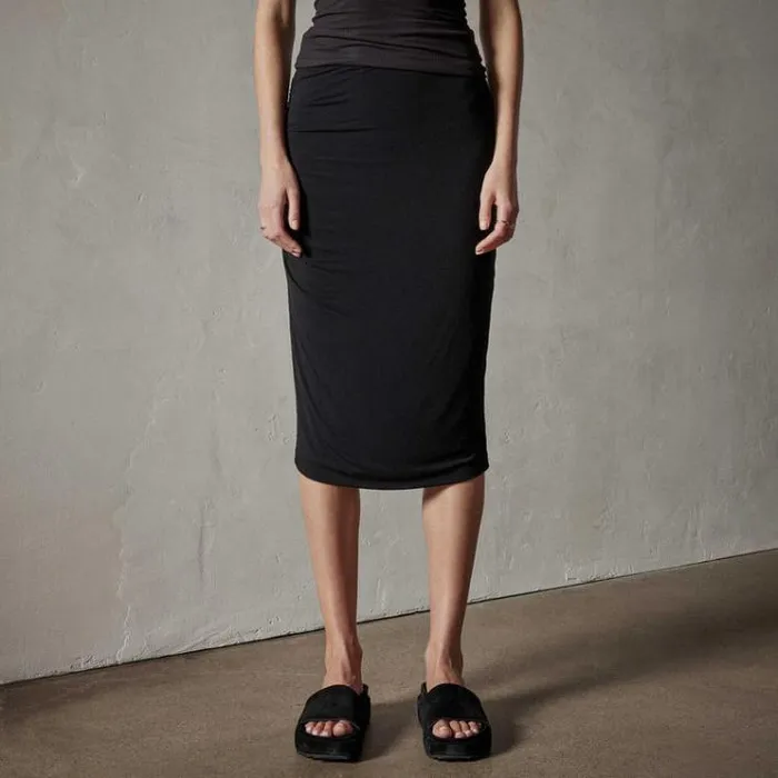 Skirts Women James Perse Shoreline Ruched Skirt Black