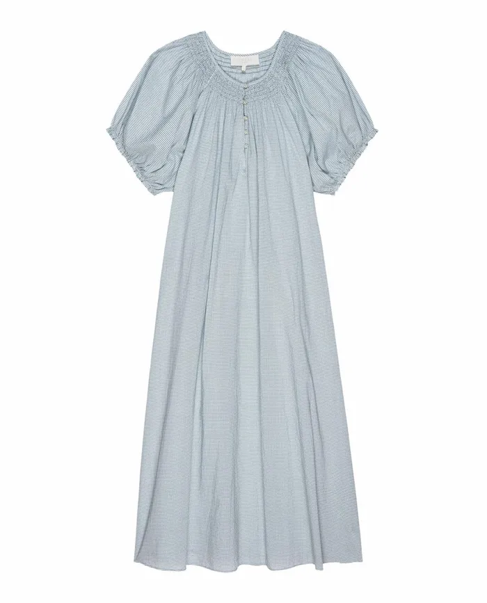 Sleep Dresses Women The Great The Smocked Sleep Dress Blue Star Print