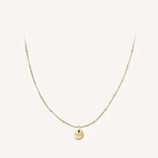 Small Disc Necklace and Bracelet Charm 18ct Gold On Sterling Silver Women Aspinal Of London Jewellery Charms