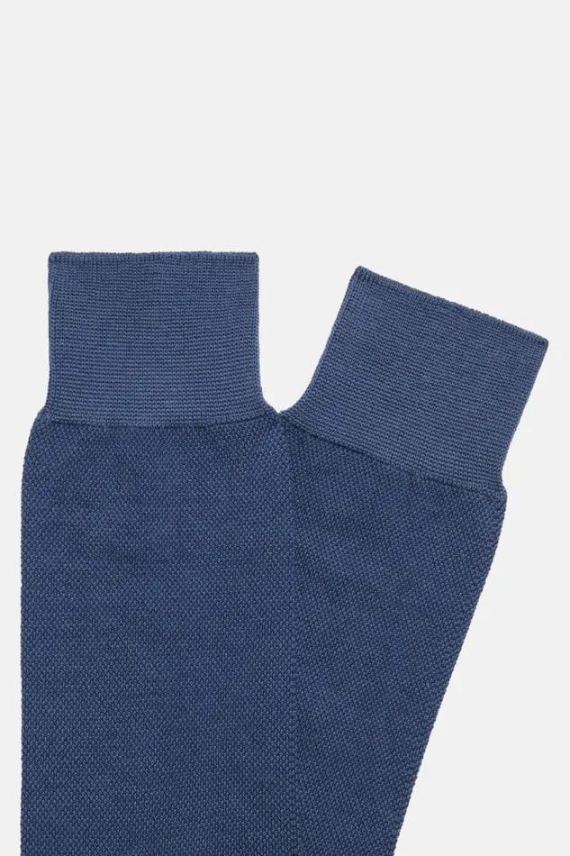 Socks Men Boggi Milano Organic Cotton Oxford Socks Airblue