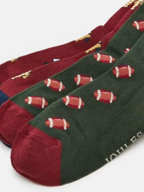 Socks Men Joules RedGreen 2 Pack Socks Size 712