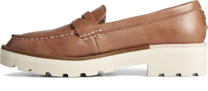 Sperry Flats and Loafers Women Lug Penny Loafer Tan Sperry Flats and Loafers Women Lug Penny Loafer Tan