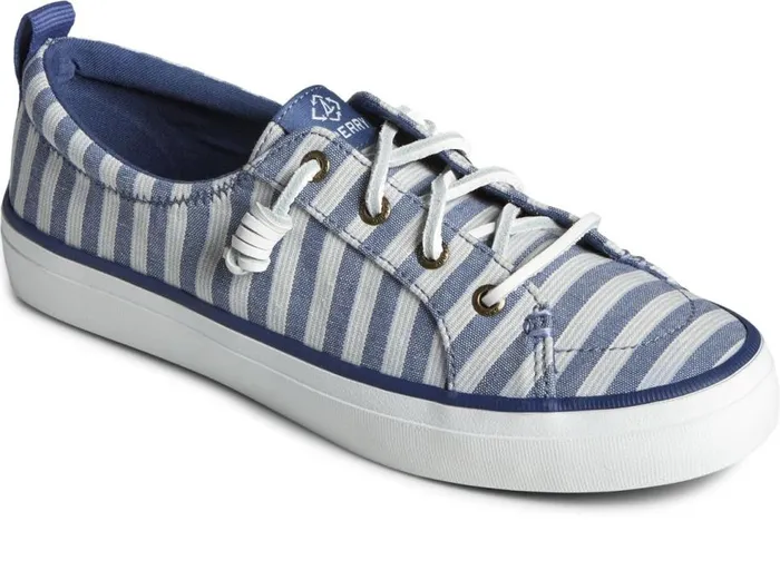 Sperry Sneakers Women SeaCycled Crest Vibe Striped Textile Sneaker Navy Sperry Sneakers Women SeaCycled Crest Vibe Striped Textile Sneaker Navy