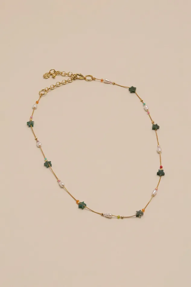 Star Charm Necklace Gold Women Lucky Brand Jewelry