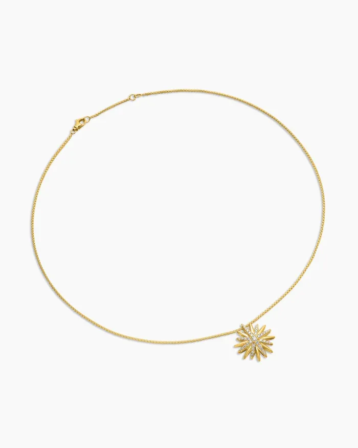 Starburst Pendant Necklace In 18K Yellow Gold With Diamonds 19mm Women David Yurman Pendant Starburst Pendant Necklace In 18K Yellow Gold With Diamonds 19mm Women David Yurman Pendant