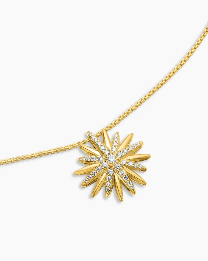 Starburst Pendant Necklace In 18K Yellow Gold With Diamonds 19mm Women David Yurman Pendant Starburst Pendant Necklace In 18K Yellow Gold With Diamonds 19mm Women David Yurman Pendant