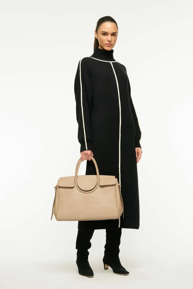 STAUD APRES DRESS Black Ivory Women Dresses