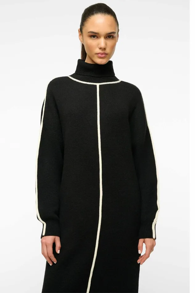 STAUD APRES DRESS Black Ivory Women Dresses STAUD APRES DRESS Black Ivory Women Dresses