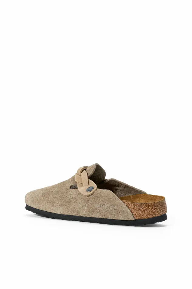 STAUD BIRKENSTOCK BOSTON BRAID CLOG Taupe Women Mules and Flats