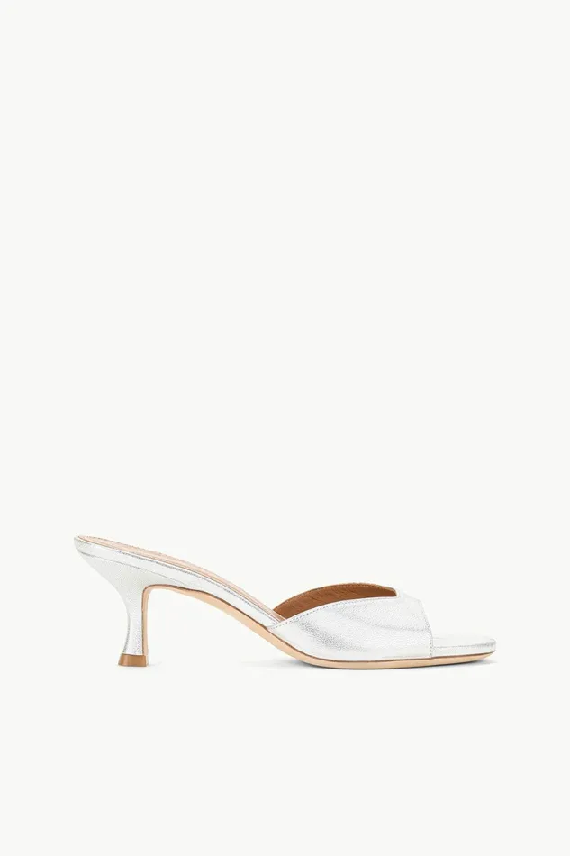 STAUD BRIGITTE MULE Silver Women The Evening Edit