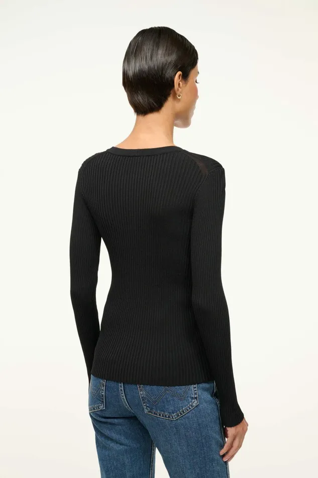 STAUD CARGO SWEATER Black Women Sweaters STAUD CARGO SWEATER Black Women Sweaters