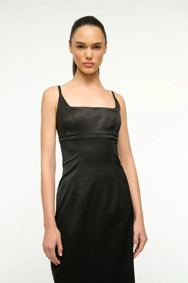 STAUD CAROL DRESS Black Women Dresses STAUD CAROL DRESS Black Women Dresses