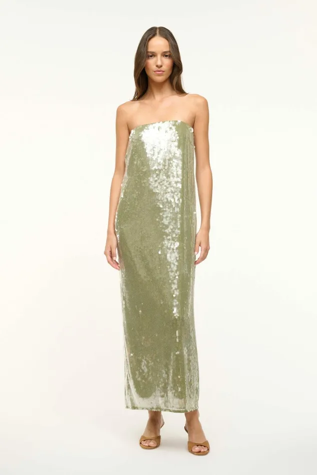 STAUD CASEY DRESS Garden Moss Women Dresses