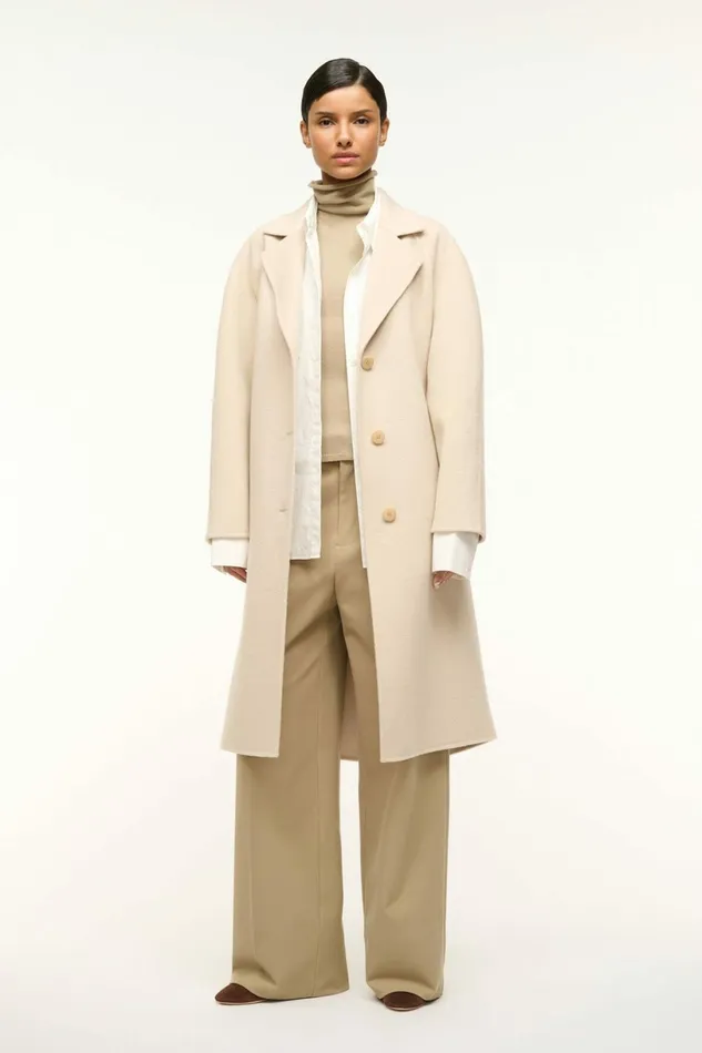 STAUD CHRYSALIS COAT Oyster Women STAUD and Wrangler