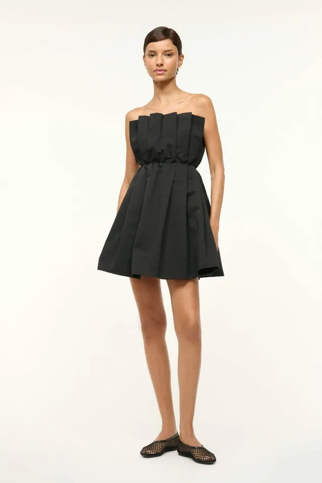 STAUD CORDELIA DRESS Black Women The Evening Edit