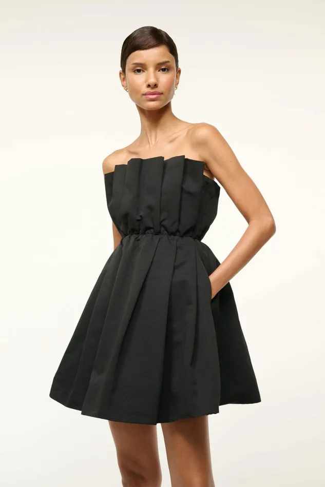 STAUD CORDELIA DRESS Black Women The Evening Edit STAUD CORDELIA DRESS Black Women The Evening Edit