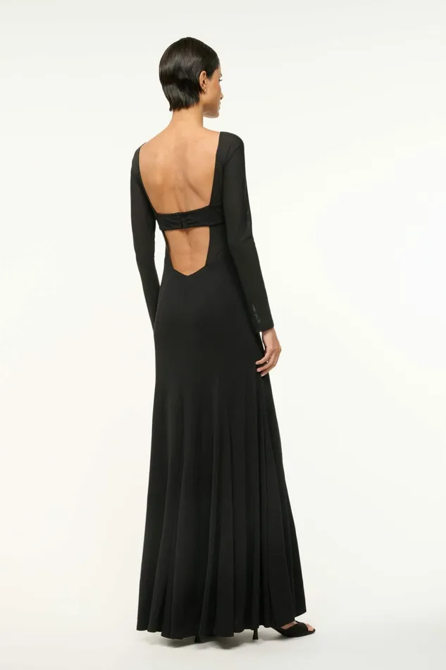 STAUD DARA DRESS Black Women Dresses STAUD DARA DRESS Black Women Dresses