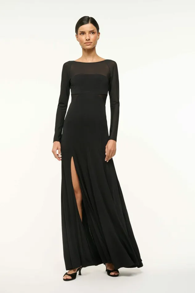 STAUD DARA DRESS Black Women Dresses STAUD DARA DRESS Black Women Dresses