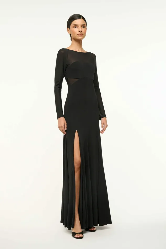 STAUD DARA DRESS Black Women Dresses STAUD DARA DRESS Black Women Dresses