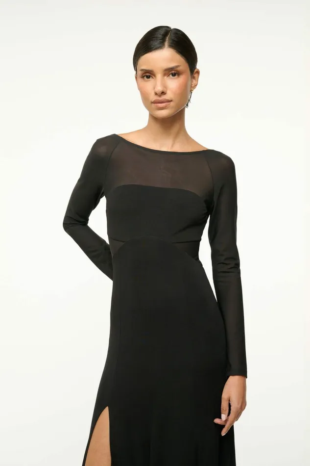 STAUD DARA DRESS Black Women Dresses STAUD DARA DRESS Black Women Dresses