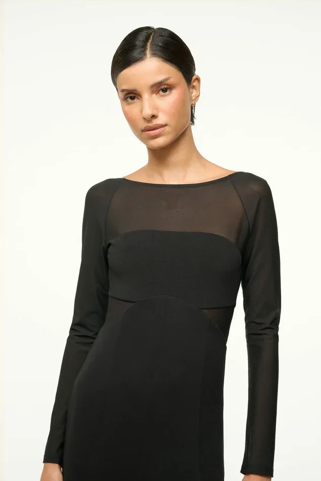 STAUD DARA DRESS Black Women Dresses STAUD DARA DRESS Black Women Dresses