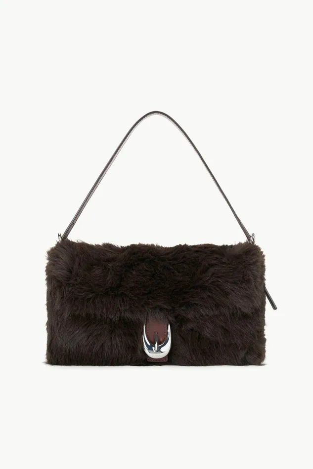STAUD HARLOW FAUX FUR BAG Espresso Women The Evening Edit