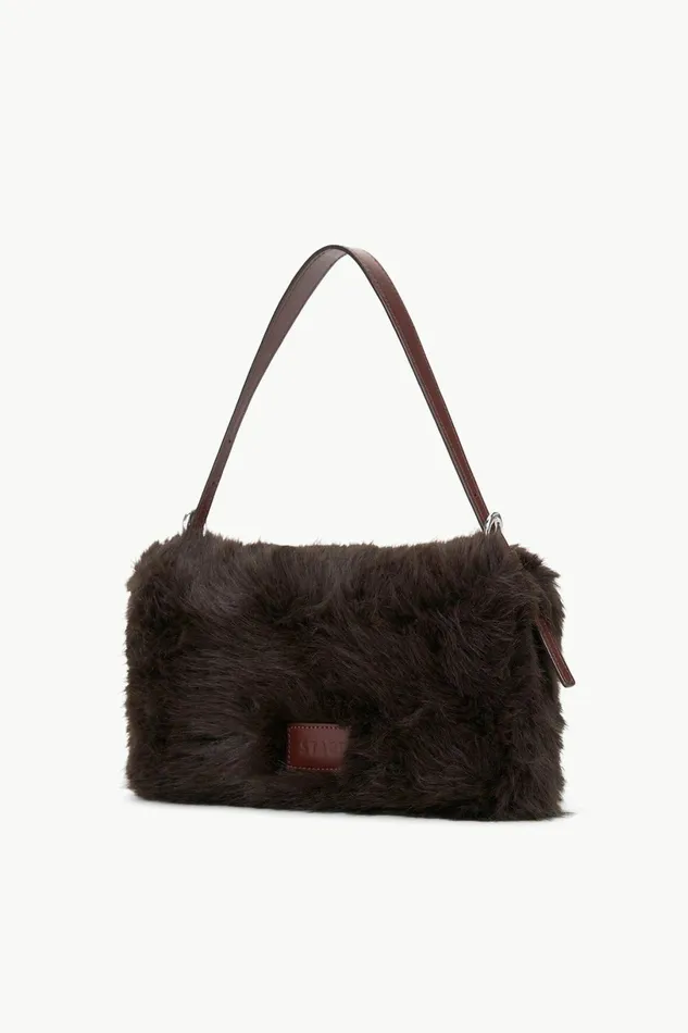 STAUD HARLOW FAUX FUR BAG Espresso Women The Evening Edit STAUD HARLOW FAUX FUR BAG Espresso Women The Evening Edit