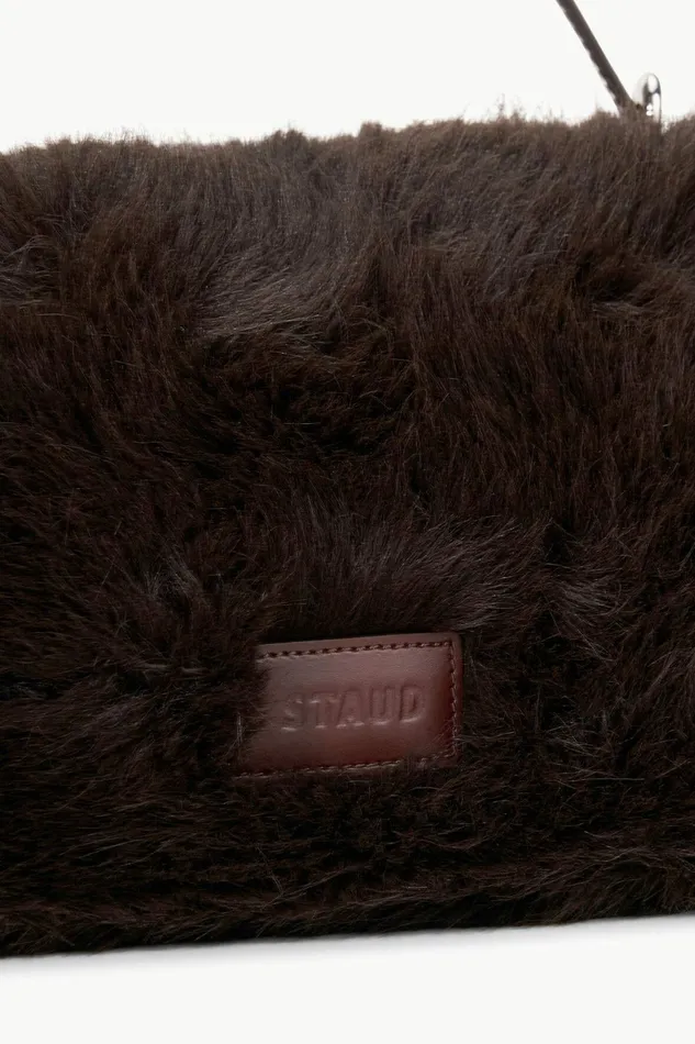 STAUD HARLOW FAUX FUR BAG Espresso Women The Evening Edit STAUD HARLOW FAUX FUR BAG Espresso Women The Evening Edit