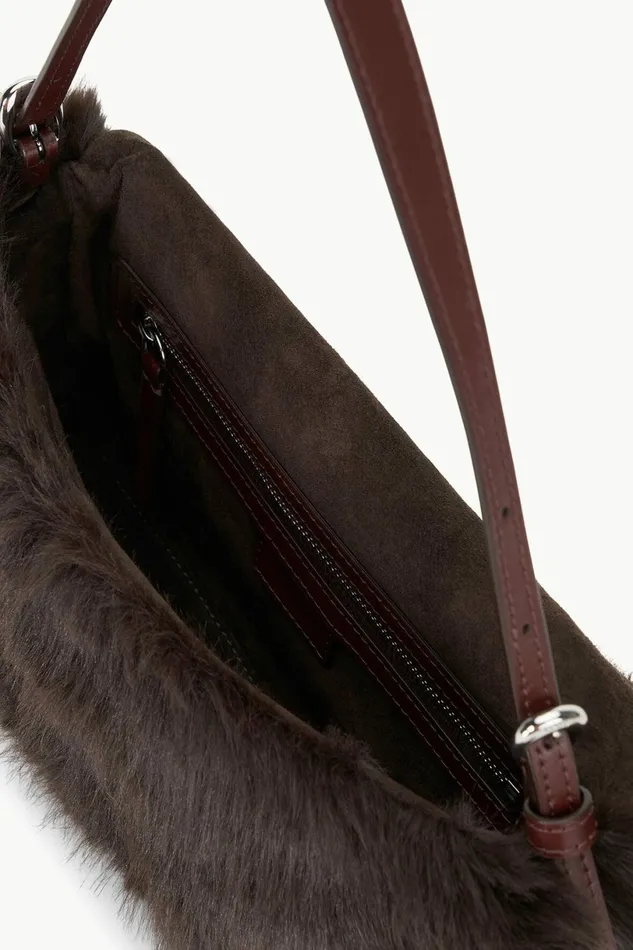 STAUD HARLOW FAUX FUR BAG Espresso Women The Evening Edit STAUD HARLOW FAUX FUR BAG Espresso Women The Evening Edit