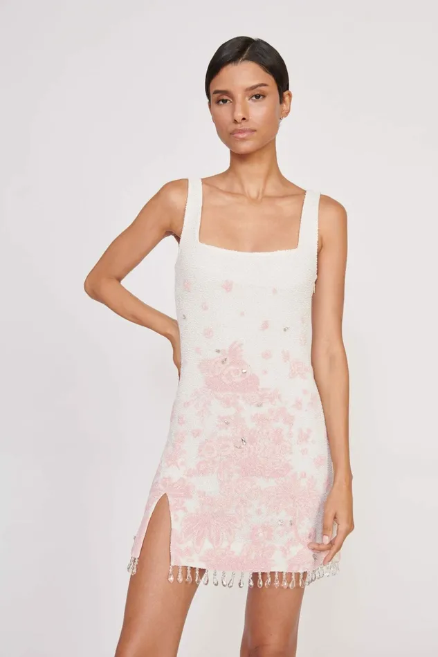 STAUD LE SABLE DRESS Ivory Cherry Blossom Toile Women Dresses STAUD LE SABLE DRESS Ivory Cherry Blossom Toile Women Dresses