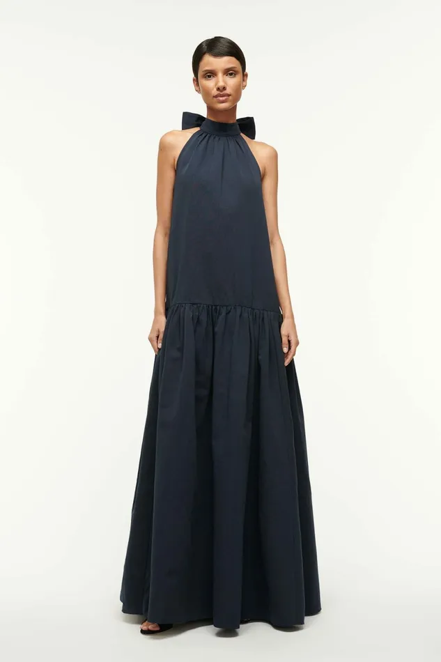 STAUD MAXI MARLOWE DRESS Navy Women Dresses