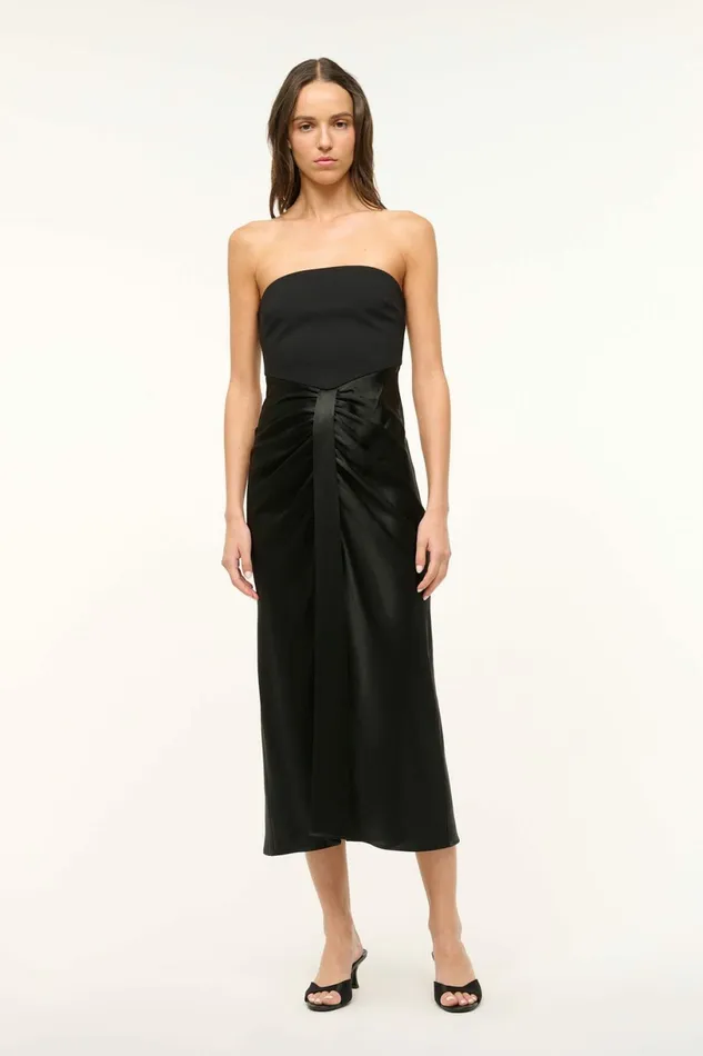 STAUD MIDI WAYFARING DRESS Black Women Dresses