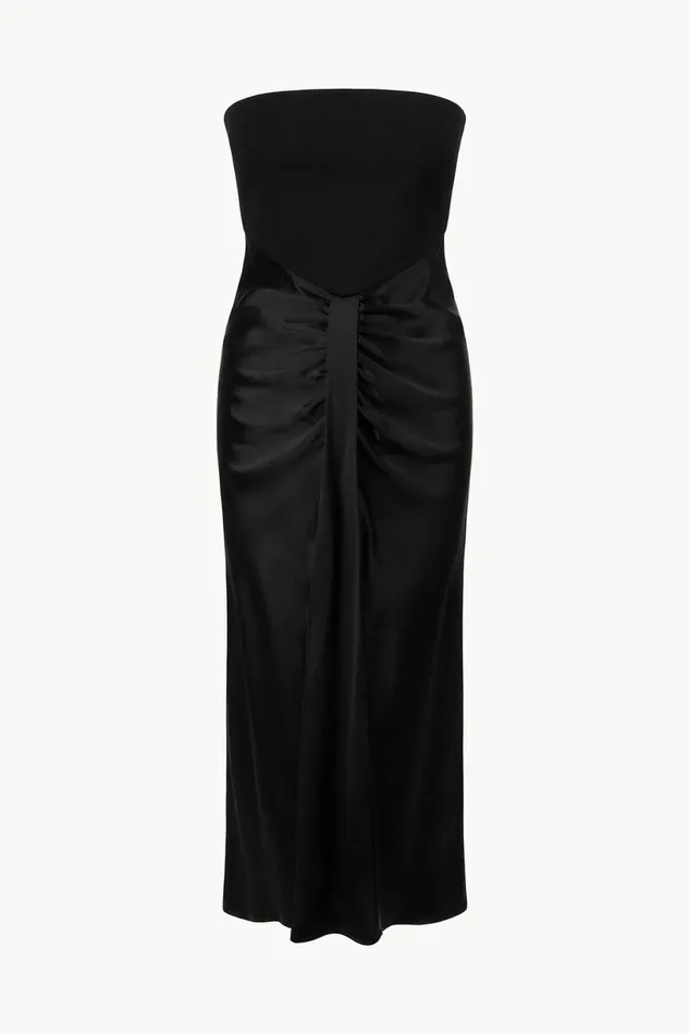 STAUD MIDI WAYFARING DRESS Black Women Dresses STAUD MIDI WAYFARING DRESS Black Women Dresses