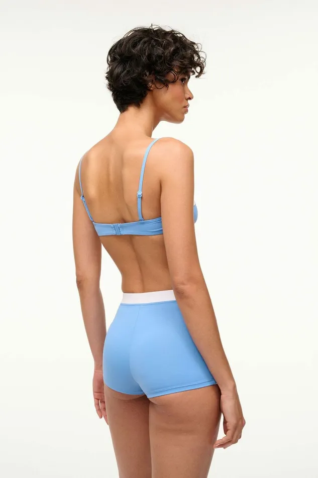 STAUD NELL SWIM SKIRT Azure White Women Swim STAUD NELL SWIM SKIRT Azure White Women Swim