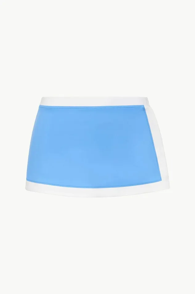 STAUD NELL SWIM SKIRT Azure White Women Swim STAUD NELL SWIM SKIRT Azure White Women Swim