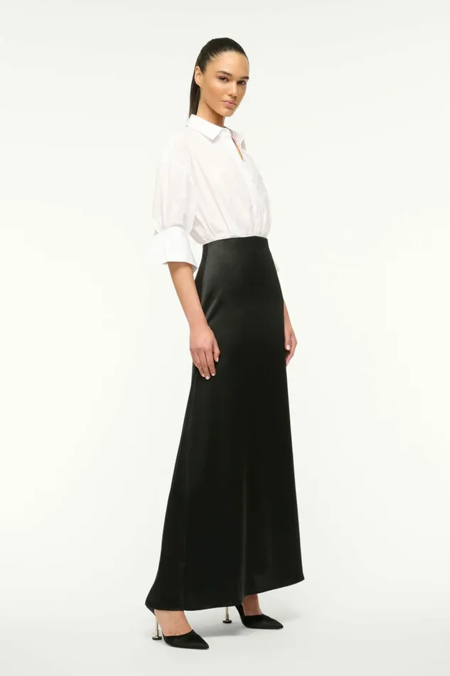 STAUD NILE DRESS Black Women Dresses STAUD NILE DRESS Black Women Dresses
