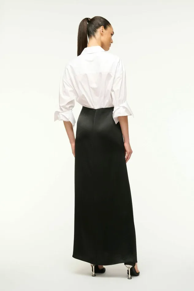 STAUD NILE DRESS Black Women Dresses STAUD NILE DRESS Black Women Dresses