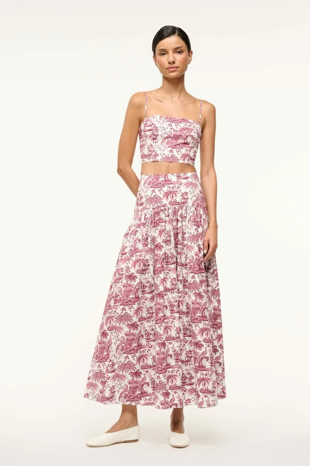 STAUD PROCIDA SKIRT Bordeaux Toile Women Skirts