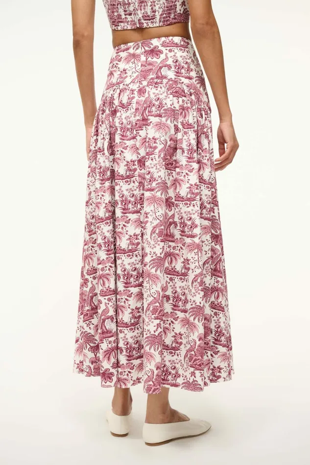 STAUD PROCIDA SKIRT Bordeaux Toile Women Skirts STAUD PROCIDA SKIRT Bordeaux Toile Women Skirts