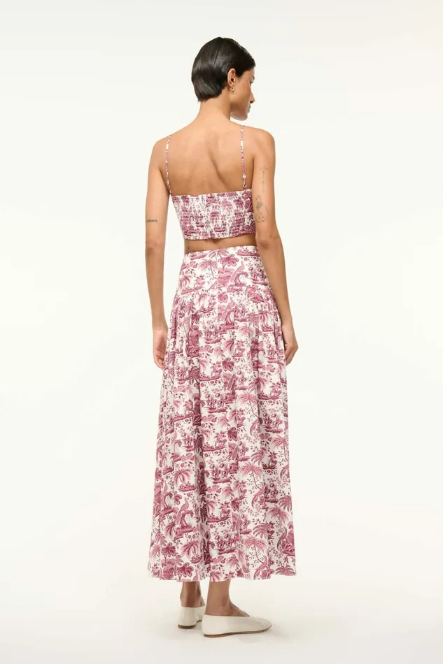 STAUD PROCIDA SKIRT Bordeaux Toile Women Skirts STAUD PROCIDA SKIRT Bordeaux Toile Women Skirts