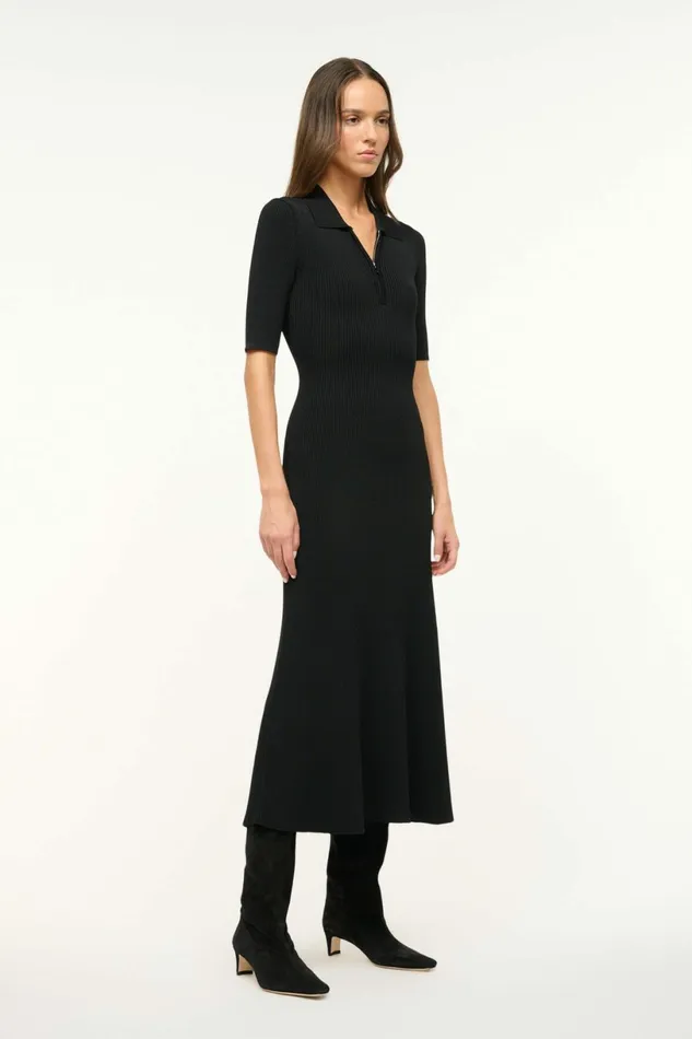 STAUD ROLAND DRESS Black Women Dresses STAUD ROLAND DRESS Black Women Dresses