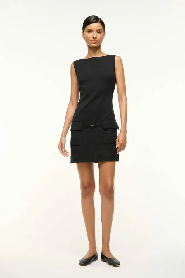 STAUD SHEILA DRESS Black Women Dresses