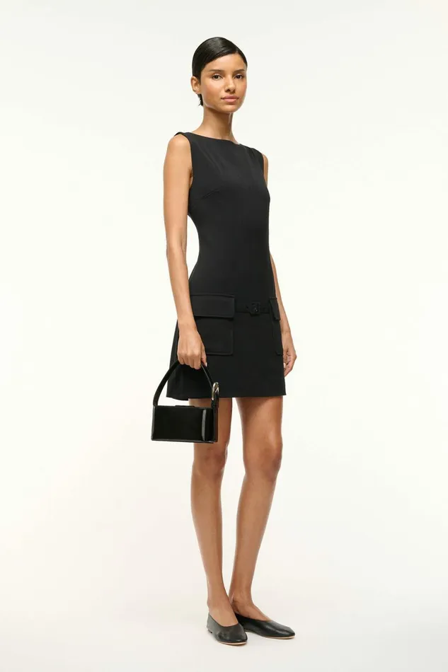 STAUD SHEILA DRESS Black Women Dresses STAUD SHEILA DRESS Black Women Dresses