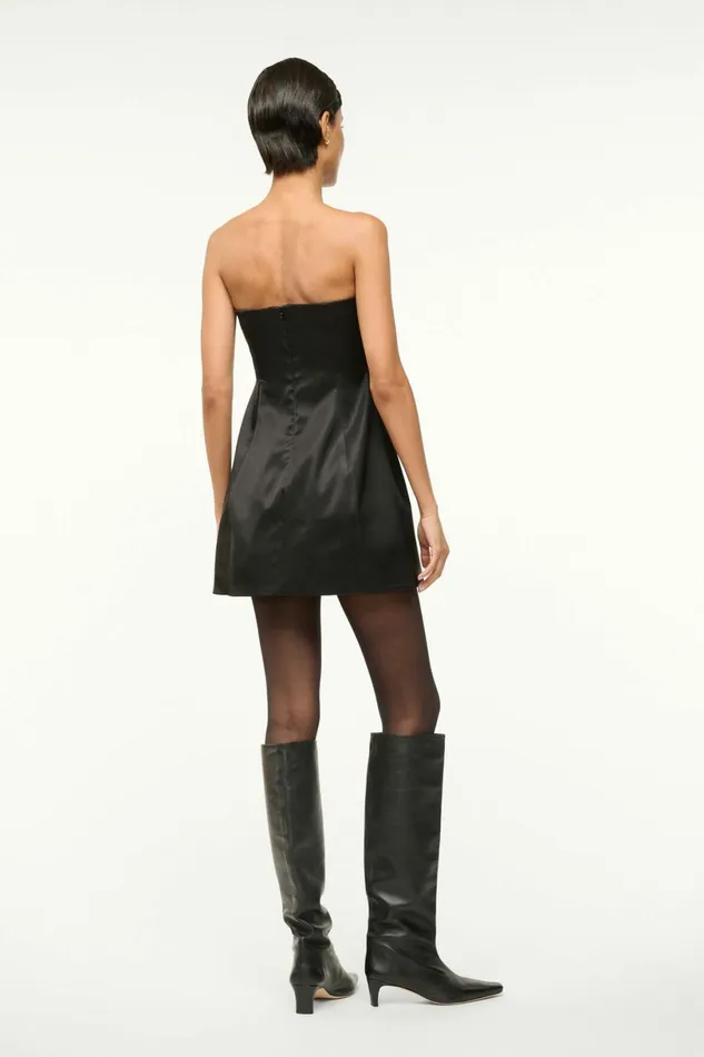 STAUD SILVIA DRESS Black Women Dresses STAUD SILVIA DRESS Black Women Dresses