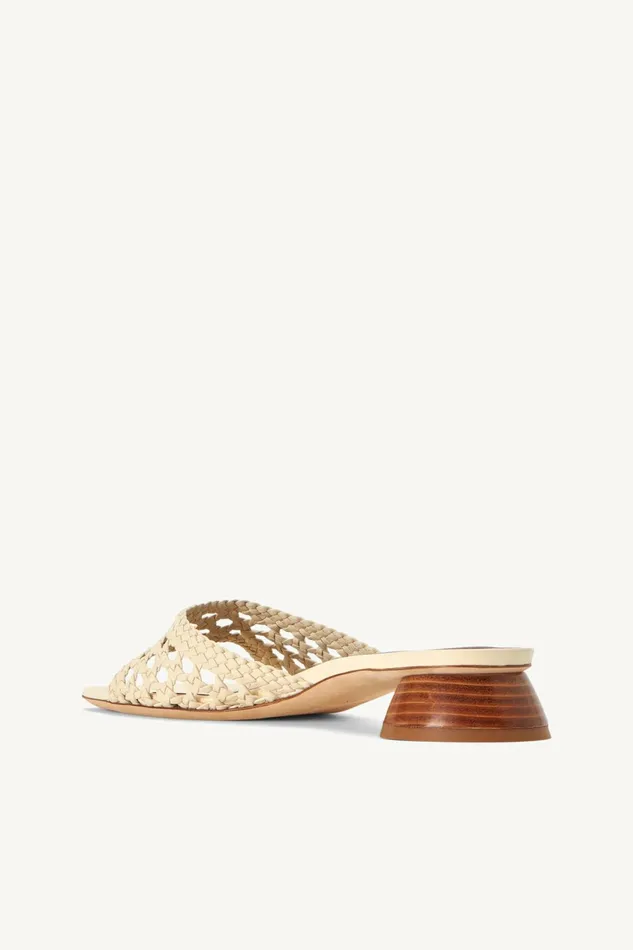 STAUD SIMONE CROCHET HEEL Cream Women Heels STAUD SIMONE CROCHET HEEL Cream Women Heels