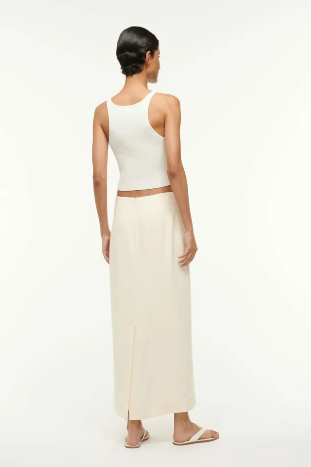 STAUD SMITH SKIRT Ecru Women Skirts STAUD SMITH SKIRT Ecru Women Skirts