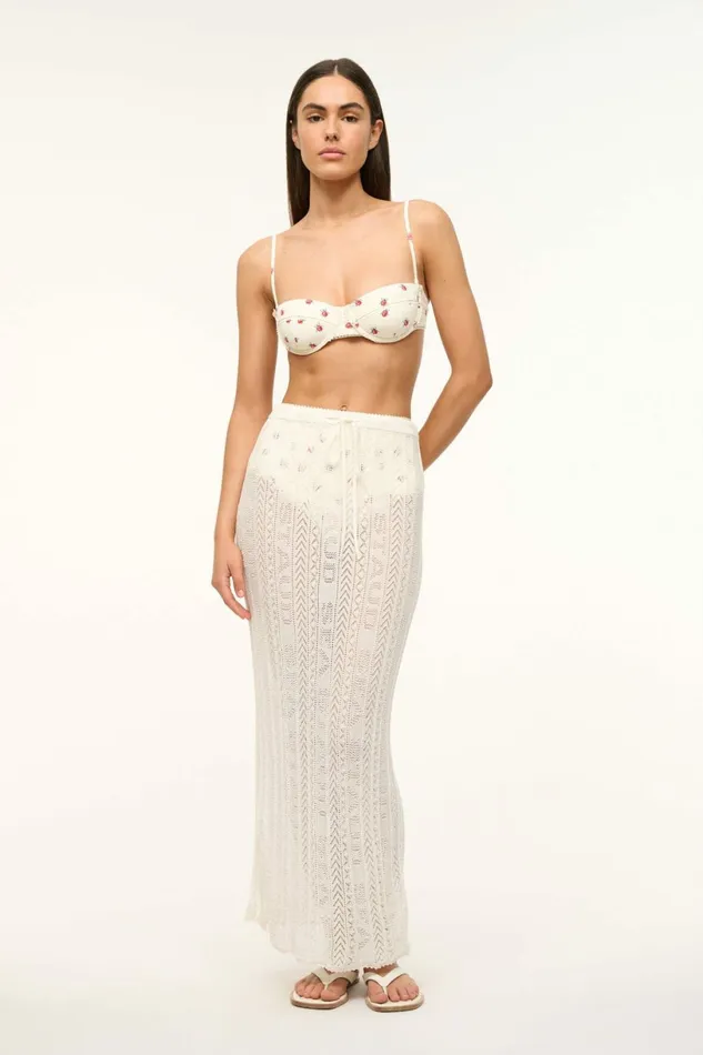 STAUD ST MALO COVERUP SKIRT Ivory Women Skirts