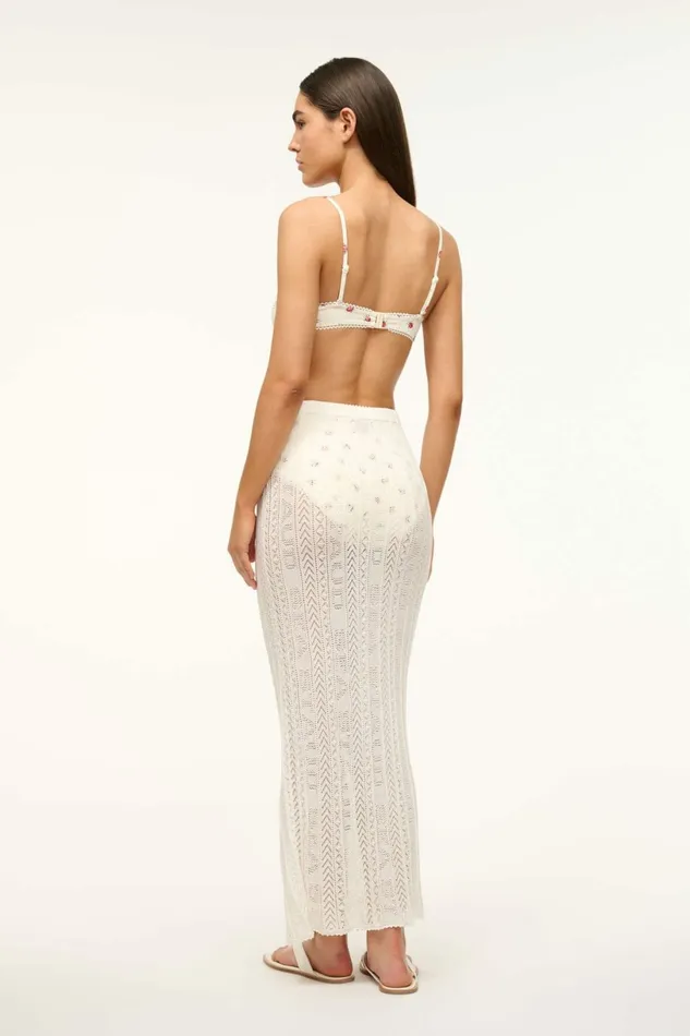 STAUD ST MALO COVERUP SKIRT Ivory Women Skirts STAUD ST MALO COVERUP SKIRT Ivory Women Skirts