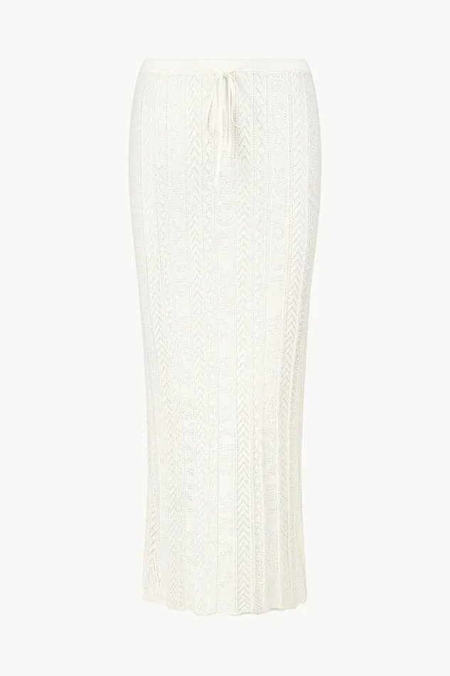 STAUD ST MALO COVERUP SKIRT Ivory Women Skirts STAUD ST MALO COVERUP SKIRT Ivory Women Skirts